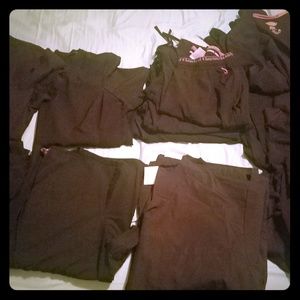 9 piece black scrub tops